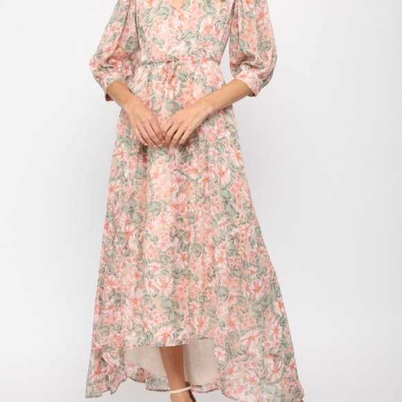 Destinee Wrap Dress Light Nougat main image 1